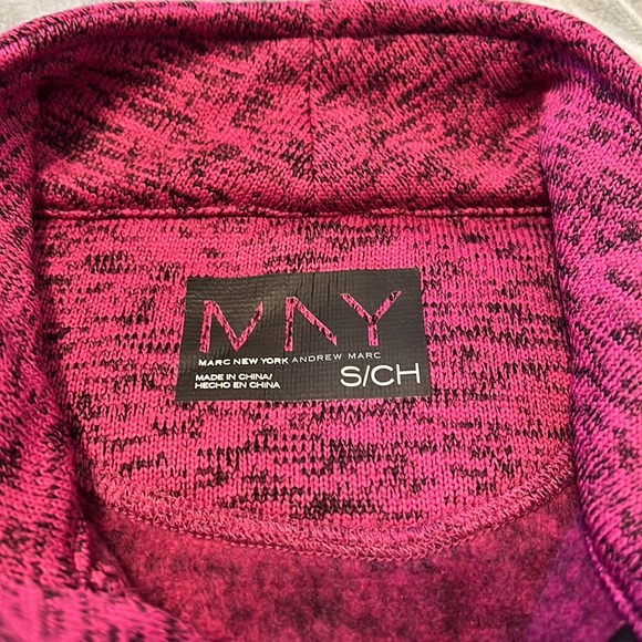 NWT Marc New York Performance Knit Jacket, Pink, Black, Zippered Pockets, Size S - Picture 6 of 10